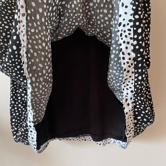 Andree by Unit Dance with me Polka Dot Ruffle Sleeve Dress Black Womens Size 3X - Picture 6 of 8